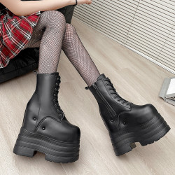 cosplay漫展20cm內增高鞋厚底恨天高馬丁靴婚禮演唱會站坑松糕鞋