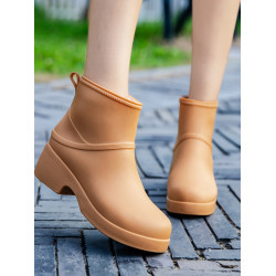 新款厚底百搭女士雨鞋休閒潮鞋運動鞋子防水鞋耐磨套膠鞋工作雨靴