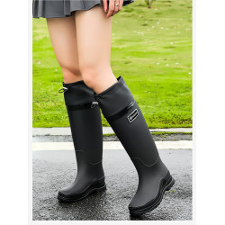 戶外專用雨鞋女款特高筒戶外釣魚防滑防水加厚防蛇咬膠鞋登山水鞋