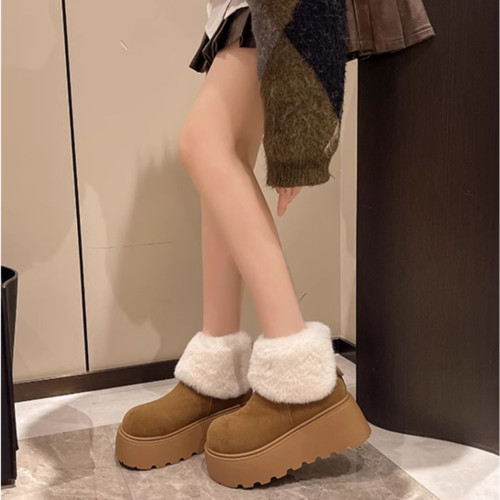 品牌特價東北增高加絨加厚厚底雪地靴女2025新款冬季保暖防滑棉鞋 品牌特價東北增高加絨加厚厚底雪地靴女2025新款冬季保暖防滑棉鞋