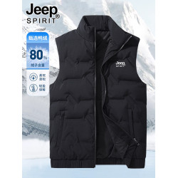 JEEP羽絨馬甲男士秋冬季2026新款外穿坎肩無袖馬夾輕薄保暖羽絨服