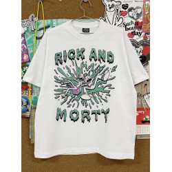 美式卡通趣味超酷暗黑外星科學怪人男女半袖寬鬆中性純棉短袖T恤