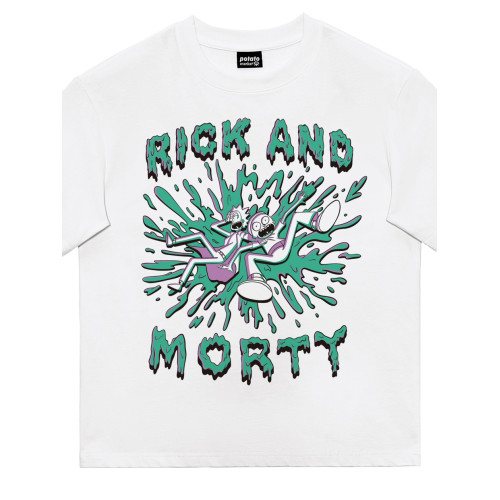 美式卡通趣味超酷暗黑外星科學怪人男女半袖寬鬆中性純棉短袖T恤 美式卡通趣味超酷暗黑外星科學怪人男女半袖寬鬆中性純棉短袖T恤