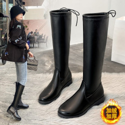 大碼長靴女41-43胖mm女靴大筒圍高筒靴不過膝中筒靴子粗腿秋冬款