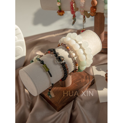 胡桃木手串展示架文玩手鐲串珠架水晶手鏈擺攤陳列擺件拍照道具