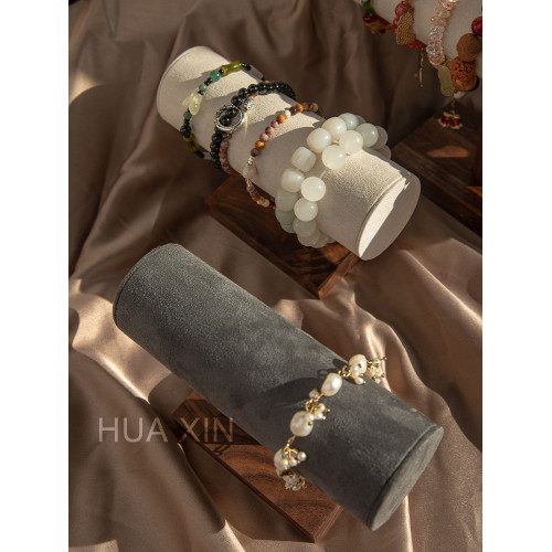 胡桃木手串展示架文玩手鐲串珠架水晶手鏈擺攤陳列擺件拍照道具