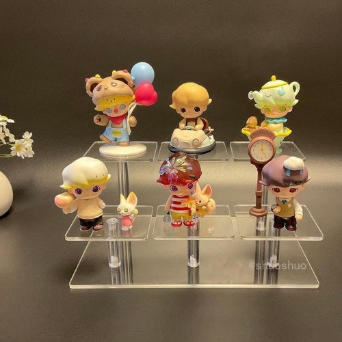 透明亞克力手辦架多層方形化妝品香水公仔古玩展示首飾擺件展架