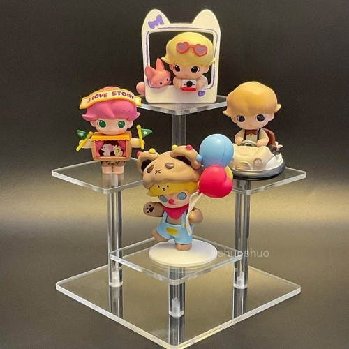 透明亞克力手辦架多層方形化妝品香水公仔古玩展示首飾擺件展架