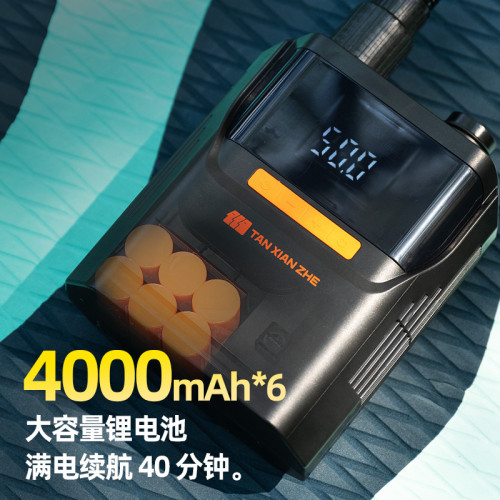 探險者漿板電動充氣泵帳篷沖鋒舟高壓多功能橡皮艇抽充兩用打氣泵