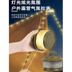 戶外露營天幕裝飾燈帶 充電可收納帳篷LED小彩燈20米卷尺燈氛圍燈