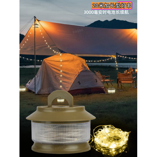 戶外露營天幕裝飾燈帶 充電可收納帳篷LED小彩燈20米卷尺燈氛圍燈 戶外露營天幕裝飾燈帶 充電可收納帳篷LED小彩燈20米卷尺燈氛圍燈