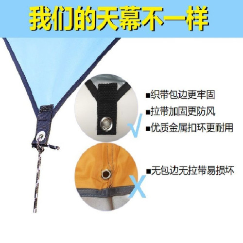 2*2米天幕帳篷戶外露營塗銀防曬防水加厚擺攤雨棚帶支撐桿