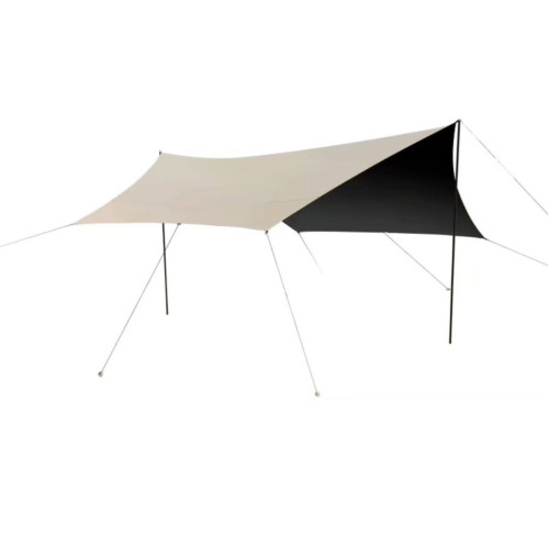 夏季戶外露營天幕帳篷加厚塗層防雨防曬遮陽黑膠天幕可攜式野營篷