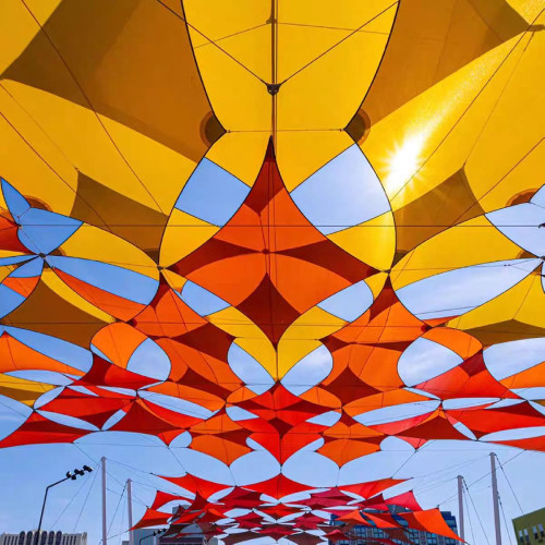 戶外三角天幕布遮陽布防曬防水露台庭院花園陽台遮陽篷隔熱天幕布