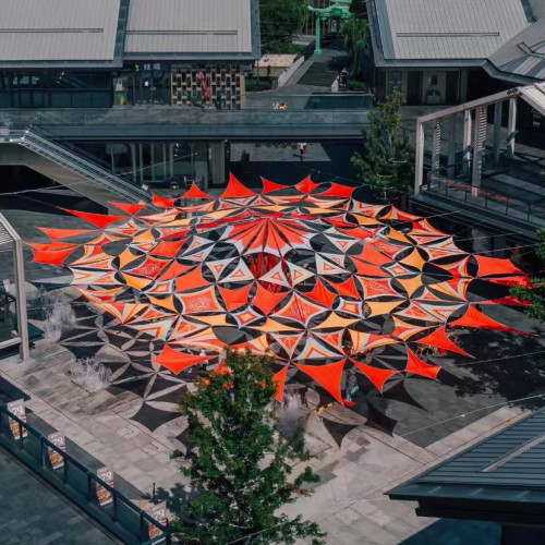 戶外三角天幕布遮陽布防曬防水露台庭院花園陽台遮陽篷隔熱天幕布