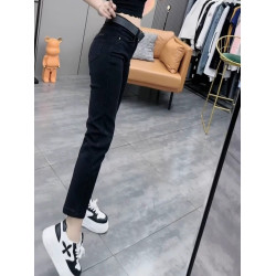 黑色菸琯直筒牛仔褲女春秋2026年春季新款小個子女士顯瘦法棍褲子