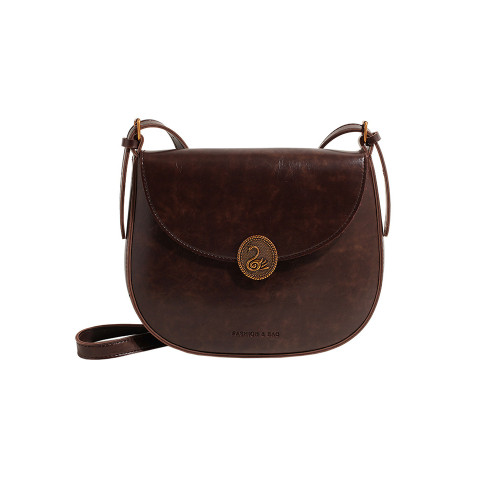 復古高級感時尚包包2025新款冬季通勤百搭馬鞍包小衆廢土風單肩包