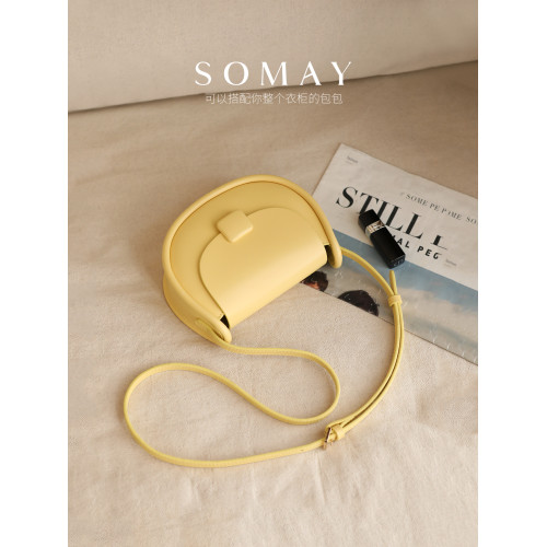 馬鞍包包女士2026新款棕色百搭單肩斜後後背包高級感小衆質感休閒女包