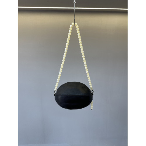 頭層羊皮串珠橄欖球包小圓包腋下包馬鞍包單肩斜後後背包女2025新款冬 頭層羊皮串珠橄欖球包小圓包腋下包馬鞍包單肩斜後後背包女2025新款冬