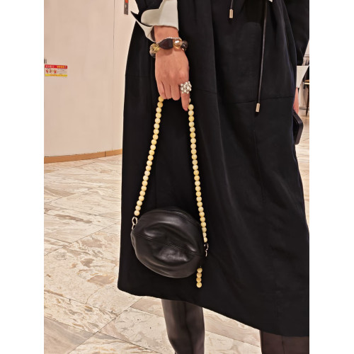 頭層羊皮串珠橄欖球包小圓包腋下包馬鞍包單肩斜後後背包女2025新款冬 頭層羊皮串珠橄欖球包小圓包腋下包馬鞍包單肩斜後後背包女2025新款冬