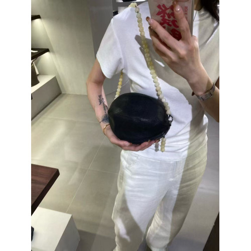 頭層羊皮串珠橄欖球包小圓包腋下包馬鞍包單肩斜後後背包女2025新款冬 頭層羊皮串珠橄欖球包小圓包腋下包馬鞍包單肩斜後後背包女2025新款冬