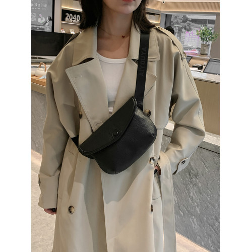 包包女2026新款真皮女包質感軟皮頭層牛皮胸包時尚百搭單肩斜後後背包