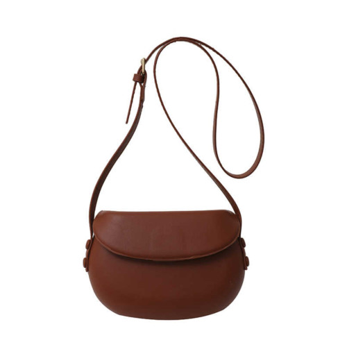 2024夏季新款韓國復古ins紅色馬鞍包斜背小包包女百搭簡約手機包