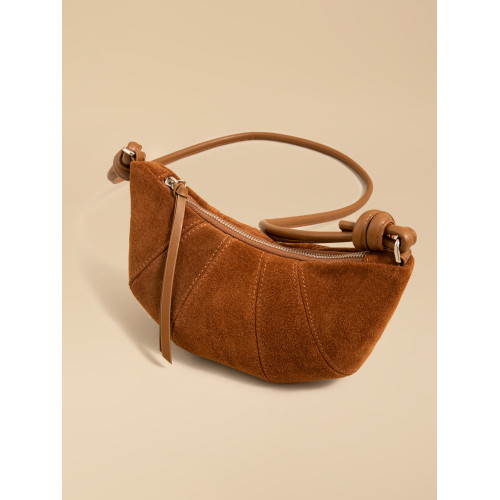 Harris Elan真皮女包復古磨砂牛皮餃子包秋冬新款高級感斜後後背包包 Harris Elan真皮女包復古磨砂牛皮餃子包秋冬新款高級感斜後後背包包