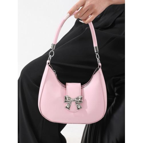 高級感蝴蝶結手提包包女2024新款春鏈條斜後後背包小衆迷你單肩腋下包