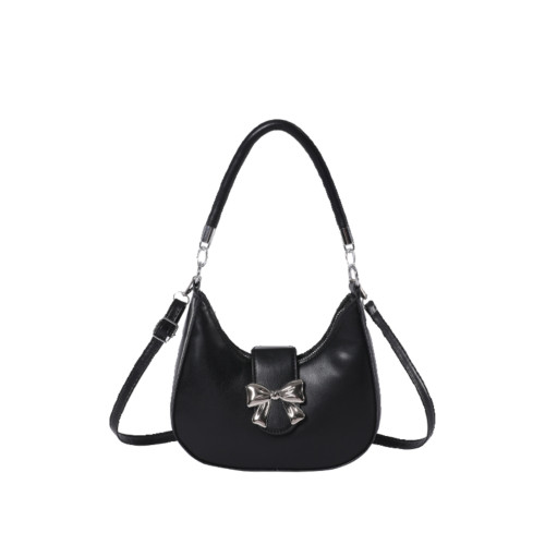 高級感蝴蝶結手提包包女2024新款春鏈條斜後後背包小衆迷你單肩腋下包