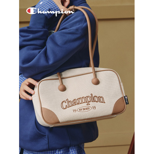 【丁禹兮同款】champion冠軍新款單肩公文包女復古牛仔時尚百搭