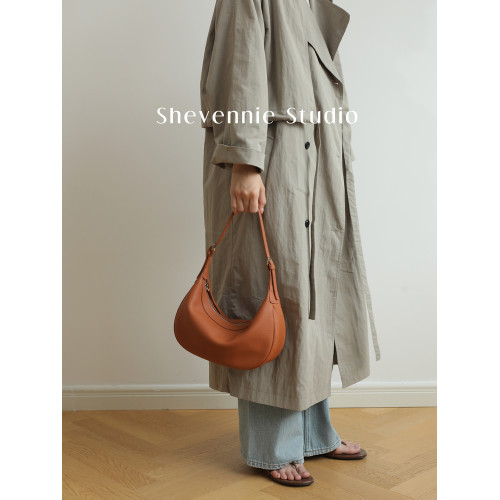 Shevennie真皮手提包腋下包月牙包托特單肩斜後後背包 2025新款秋冬女