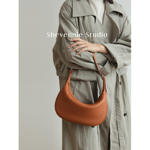 Shevennie真皮手提包腋下包月牙包托特單肩斜後後背包 2025新款秋冬女