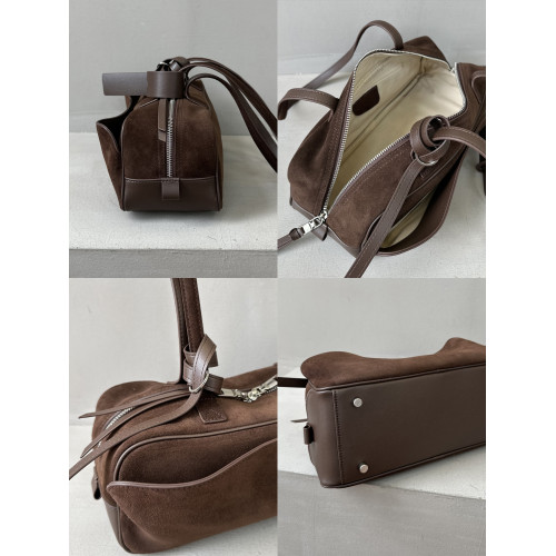 頭層磨砂牛皮保齡球托特包吐司包腋下包單肩波士頓枕頭包手提包女 頭層磨砂牛皮保齡球托特包吐司包腋下包單肩波士頓枕頭包手提包女