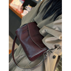 女士真皮包包2025新款休閒腋下包牛皮復古斜背百搭單肩女包高級感