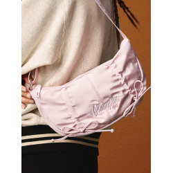 champion冠軍25秋季新款斜背尼龍餃子包腋下包女蝴蝶結單肩包輕質