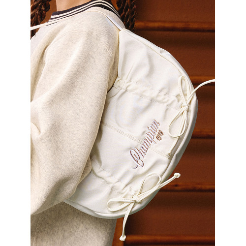 champion冠軍25秋季新款斜背尼龍餃子包腋下包女蝴蝶結單肩包輕質