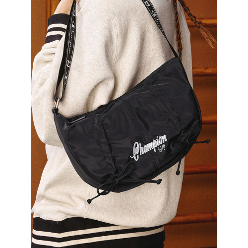 champion冠軍25秋季新款斜背尼龍餃子包腋下包女蝴蝶結單肩包輕質