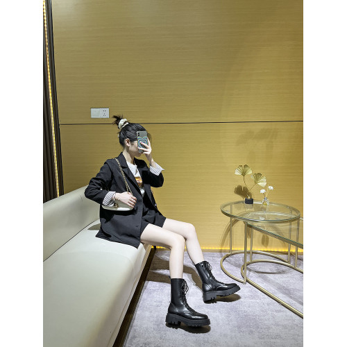 厚底馬丁靴女2026新款英倫風短靴秋冬加絨黑色白色中筒單靴側拉鍊