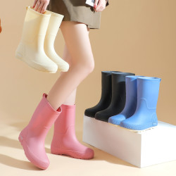 軍登時尚雨鞋女款中筒2026新款外穿雨靴防滑防水廚房膠鞋成人水鞋
