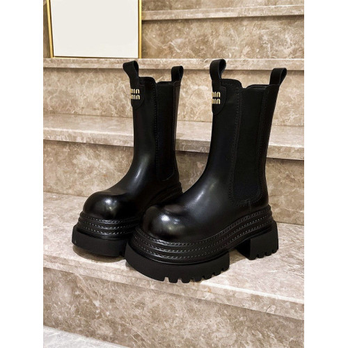 增高8cm厚底馬丁靴女字母三層底菸筒靴機車靴中筒瘦瘦切爾西短靴