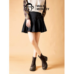 明星代言 公猴高跟瘦瘦靴厚底增高馬丁靴女秋冬美拉德短靴襪子靴