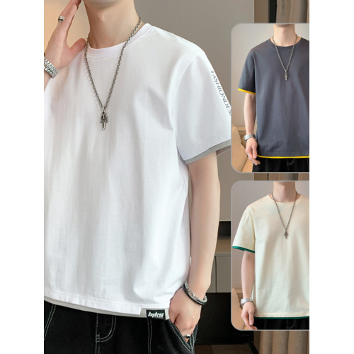 男士短袖t恤2026新款夏季純棉冰絲半袖寬鬆加肥大碼胖子男裝上衣 男士短袖t恤2026新款夏季純棉冰絲半袖寬鬆加肥大碼胖子男裝上衣