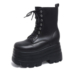 漫展cos增高鞋馬丁靴20cm15小個子中筒短靴男女大碼演唱會站坑