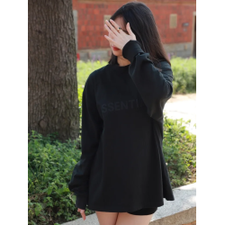 壓膠字母ESSENTLAIS FOGESS2026長袖t恤男女嘻哈高街美式純棉體恤