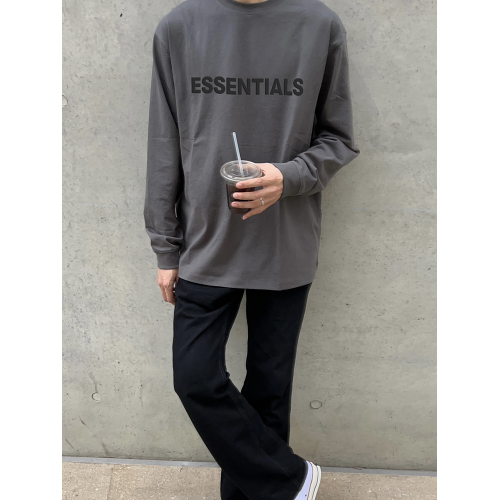 壓膠字母ESSENTLAIS FOGESS2026長袖t恤男女嘻哈高街美式純棉體恤