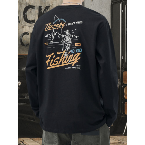 重磅260G圓領長袖打底T恤男內搭純棉男女寬鬆潮牌潮流百搭上衣服