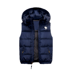 單剪標男款秋冬季羽絨馬甲寬鬆連帽小鹿外套保暖背心馬夾af51