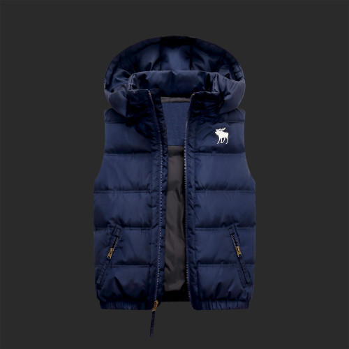 單剪標男款秋冬季羽絨馬甲寬鬆連帽小鹿外套保暖背心馬夾af51