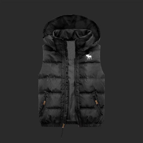 單剪標男款秋冬季羽絨馬甲寬鬆連帽小鹿外套保暖背心馬夾af51